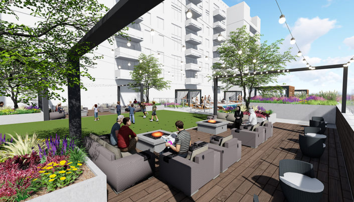 Residential Amenity Deck Design | 633 West North Avenue